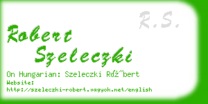 robert szeleczki business card